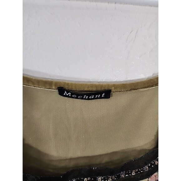 Mechant Boho Fairycore Partial Velvet Laced Sleeve Blouse Size S - Picture 4 of 7